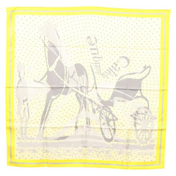 Hermès Carré 90 Yellow Silk scarf - Picture 1 of 10
